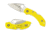 Spyderco Salt Dragonfly 2 Folding Knife, 2.25in, H-2 Steel, Leaf Blade, FRN Yellow Handle, C28PYL2