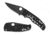 Spyderco Edgerati Folding Knife, 3.57in, CPM S30V, Clip Point, DLC, Aluminum, Black Handle, 716104017966