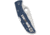 Spyderco Endela Lightweight CPM SPY27 3.41in Folding Knife, Plain Edge, Satin Finish, Silver, Blue FRN Handle, C243PCBL
