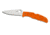 Spyderco Endura 4 Lightweight Folding Knife, 3.8in, VG-10, Drop Point, Flat Ground FE Silver Blade, FRN Orange Handle C10FPOR
