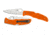 Spyderco Endura 4 Lightweight Folding Knife, 3.8in, VG-10, Drop Point, Flat Ground FE Silver Blade, FRN Orange Handle C10FPOR