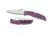 Spyderco Endura 4 Lightweight Folding Knife, 3.8in, VG-10, Drop Point Blade, FRN Purple Handle, Flat Ground, Silver Blade, C10FPPR