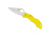 Spyderco Ladybug 3 Salt Folding Knife, 1.9in, H-1 FE, Clip Point Blade, FRN Yellow Handle, LYLP3