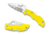 Spyderco Ladybug3 Salt Yellow FRN Handle, H-1 Serrated Blade Fold Knife LYLS3