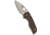 Spyderco Lil' Native Sprint Folding Knife, 2.42in, CPM 15V, Leaf Blade, G-10, Brown Handle, C230GPBN15V