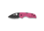 Spyderco Lil' Native Folding Knife, 2.42in, CTS BD1N, DLC, Leaf Blade, FRN Pink Handle, C230PPNBK