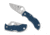 Spyderco Manbug Folding Knife, 1.96in, CPM SPY27, Satin, Modified Clip Blade, FRN Blue Handle, 716104000326