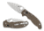 Spyderco Manix 2 Folding Knife, 3.37in, CPM CRU-WEAR, Leaf Blade, Brown Canvas Micarta Handle, SPY-C101MPCW2