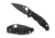 Spyderco Manix 2 Lightweight Black Blade Plain Edge Folding Knife, Black C101PBBK2