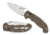 Spyderco Manix 2 Xl Folding Knife, 3.85in, CPM Cru Wear Steel, Leaf Blade, Brown Canvas Micarta Handle, C95MPCW2