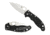 Spyderco Manix 2 Folding Knife, 3.37in, CTS BD1, Drop Point, PlainEdge, Black Handle, C101PBK2
