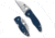 Spyderco Microjimbo CPM SPY27 2.45in Folding Knife, Satin Finish, Silver, Blue G-10 Handle, C264GPCBL