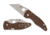 Spyderco MicroJimbo Folding Knives, 2.45in, CPM 15V, G-10, Satin, Brown, 716104018116