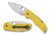 Spyderco Native 5 Lightweight Folding Knife, 2.95in, CPM MagnaCut, Drop Point Blade, PlainEdge, FRN Yellow Handle, C41PYL5