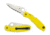 Spyderco Pacific Salt Yellow FRN Handle, H-1 Serrated Blade Fold Knife C91SYL