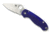 Spyderco Para 3 Folding Knife, 2.95in, CPM S110V, Clip Point Blade, Satin Finish, Plain Edge, G-10, Dark Blue Handle, C223GPDBL
