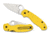 Spyderco Para 3 Folding Knife 2.92in, CPM SPY27 Steel, Clip Point Blade, Salt Yellow Handle, C223PYL