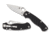 Spyderco Para Military 2 Folding Knife, 3.45 in, CPM S45VN, Black, G-10 Handle, PlainEdge Blade, C81GP2