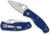 Spyderco Persistence Lightweight Folding Knife, 2.75in, CPM S35VN, Partially Serrated Leaf Blade, Blue FRN Handle, C136PSBL
