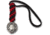 Spyderco Pewter Flat Bead w/Lanyard, Red and Black, BEAD5LY