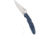 Spyderco Police 4 Lightweight Folding Knife, 4.38in, CPM SPY27, Clip Point Blade, Satin Finish, Silver, Blue FRN Handle, C07PCBL4