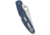 Spyderco Police 4 Lightweight Folding Knife, 4.38in, CPM SPY27, Clip Point Blade, Satin Finish, Silver, Blue FRN Handle, C07PCBL4