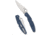 Spyderco Police 4 Lightweight Folding Knife, 4.38in, CPM SPY27, Clip Point Blade, Satin Finish, Silver, Blue FRN Handle, C07PCBL4