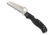 Spyderco Rescue 3 Lightweight Thin Blue Line Folding Knife, 3.57in, VG-10, Serrated Sheepsfoot Blade, FRN Black Handle, C14FSBKBL3