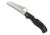 Spyderco Rescue 3 Lightweight Thin Red Line Folding Knife, 3.57in, VG-10 Serrated Sheepsfoot Blade, Black FRN Handle, C14FSBKRD3
