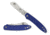Spyderco Roadie Folding Knife, 2.09in, N690Co, Wharncliffe Blade, Plain Edge, FRN Blue Handle, C189PBL