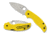 Spyderco Sage 5 Folding Knife, 2.99 in, CPM MagnaCut Stainless Steel, Yellow, Fiberglass Reinforced Nylon, C123PYL