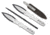 Spyderco SpyderThrowers Set of 3 Throwing Knives Plain Edge Fixed Blade Knives 10in, Black, Medium, TK01MD