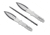 Spyderco SpyderThrowers Set of 3 Throwing Knives Plain Edge Fixed Blade Knives 9in, Black, Small, TK01SM