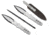 Spyderco SpyderThrowers Set of 3 Throwing Knives Plain Edge Fixed Blade Knives 9in, Black, Small, TK01SM