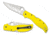 Spyderco Stretch 2 Lightweight Folding Knife, 3.95in, H-2 Steel, SpyderEdge, Drop Point Blade, FRN Yellow Handle C258SYL