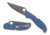Spyderco Stretch 2 XL Folding Knife, 3.99in, VG-10/Damascus, Drop Point, Nishijin Glass Fiber, Blue Handle, C258GFBLP