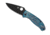 Spyderco Tenacious Folding Knife, 3.35 in, D2, Blue, Titanium, Diamond Like Coating, C122TIBLBKD2P