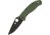 Spyderco Tenacious Plain Edge Black Finish Folding Knife, 3.25 in, 8Cr13MoV Steel, Clip Point Blade, G10 Green Handle, C122GPBGR
