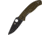 Spyderco Tenacious LWT Folding Knife, 3.38in, 8Cr13MoV Stainless Steel, Black DLC, Drop Point Blade, OD Green Bi-Directional Texture FRN Handle, C122PODBK