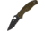 Spyderco Tenacious LWT Folding Knife, 3.38in, 8Cr13MoV Stainless Steel, Black DLC, Partially Serrated, Drop Point Blade, OD Green Bi-Directional Texture FRN Handle, C122PSODBK
