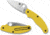 Spyderco Uk Penknife Folding Knife, 2.93in, Steel, Leaf Blade, FRN Yellow Handle, C94PYL