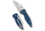 Spyderco Yojimbo 2 G-10 CPM SPY27 3.2in Folding Knife, CPM SPY 27 Blade Steel, Plain Edge, Satin Finish, Silver, Blue G-10 Handle, C85GPCBL2