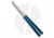 Squid Industries Krake Raken V3 Butterfly Folding Knife, 4.50in, AEB-L Steel, Tanto Blade, Aluminum, Blue Handle, Standard, Blue/Silver, 10.125 inch, BHQ-101532