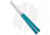 Squid Industries Krake Raken V3 Butterfly Folding Knife, 4.50in, AEB-L Steel, Tanto Blade, Aluminum, Teal Handle, Standard, Teal/Silver, 10.125 inch, BHQ-139555