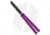 Squid Industries Krake Raken V3 Butterfly Folding Knife, 4.50in, AEB-L Steel, Tanto Blade, Aluminum, Purple Handle, Purple/Black, 10.125 inch, BHQ-180388