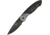 SRM Knives Sanrenmu 7023 Framelock Folding Knife, 3.75in Closed, 2.5in Black SS Drop Point, Black/Gray SS Handle, Thumb Stud, Pocket Clip, Boxed With Hanging Tab., K529