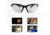 SSP Eyewear Top Focal Assorted Interchangeable Shooting Glasses w/ 2.25 Magnification, Black Frame, Amber, Clear And Smoked Lenses, TF225 AST KIT