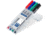 Staedtler Lumocolor Non-Permanent F Width Pen Pack - 4 Colors w/ Stand-Up Box - Red, Blue, Green, Black ST 316 WP4