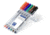 Staedtler Lumocolor Non-Permanent F Width Pen Pack - 6 Colors w/ Stand-Up Box - Red, Blue, Orange, Green, Brown, Black ST 316 WP6