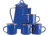 Stansport Enamel 8 Cup Coffee Pot with Percolator, 4 Mugs, 12 oz. 192449